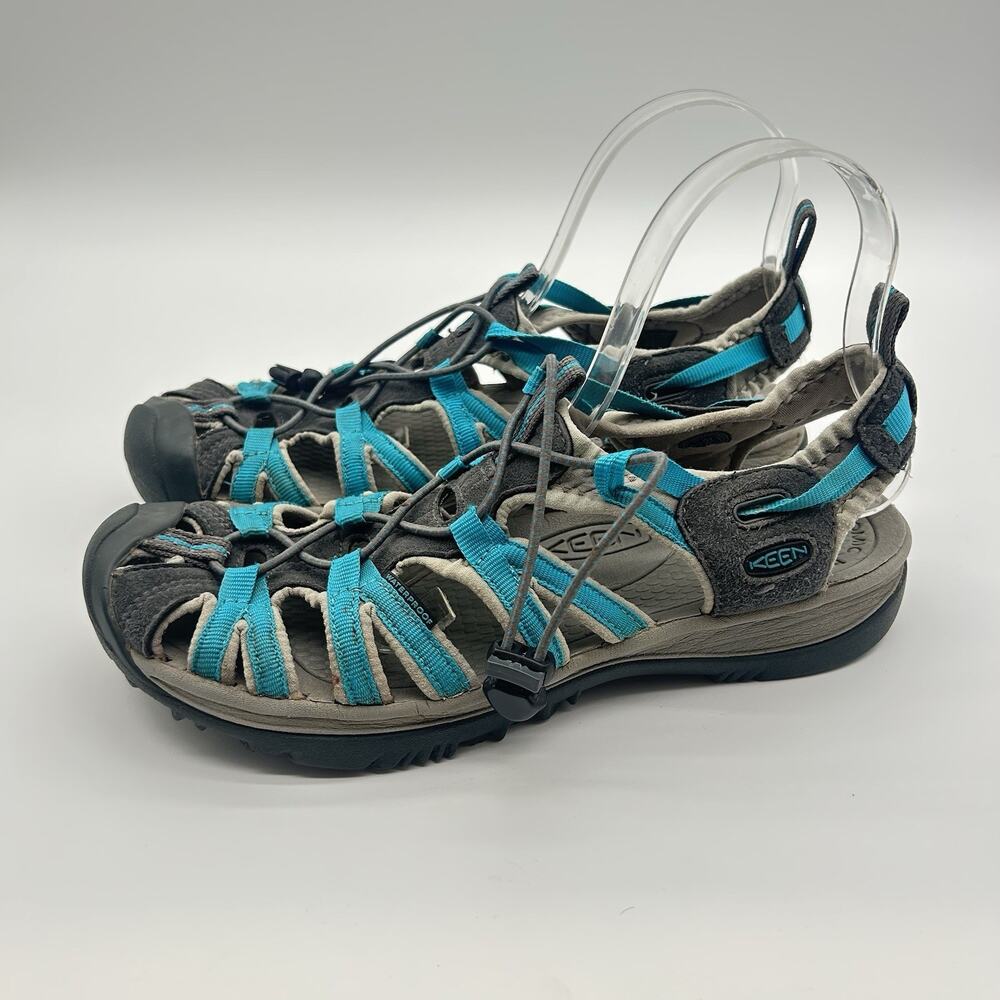 KEEN Whisper Women Size 10 Sandals Hiking Comfort Water Blue Gray Closed Toe